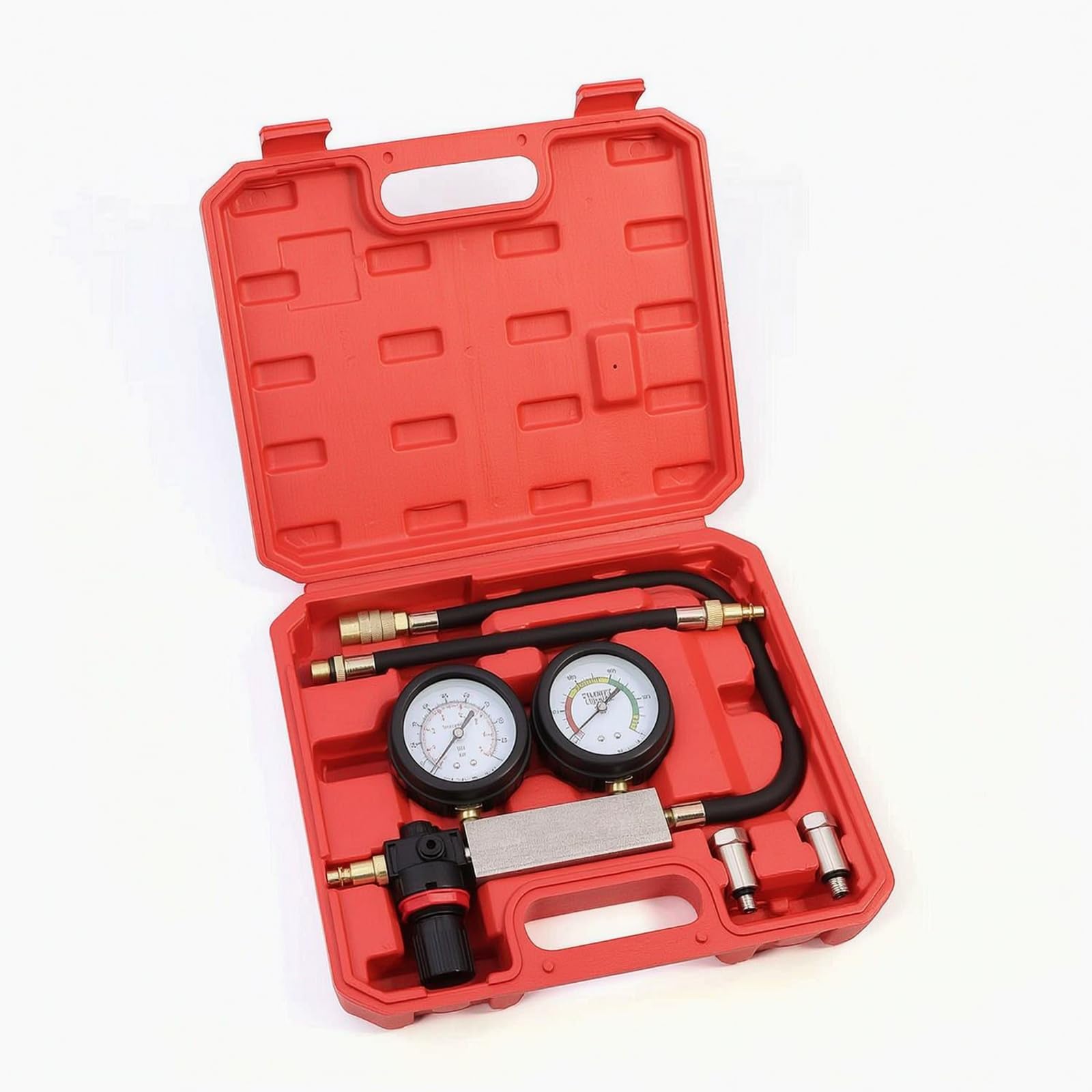 Qianly Tester Perdite Cilindri Portatile Kit Prova Compressione Motori Facile da Leggere Tester di Compressione per Autoriparazione