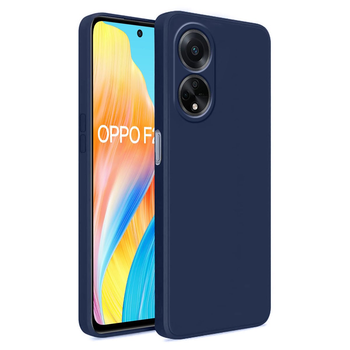 LIRAMARK Silicone Soft Back Cover Case for Oppo F23 5G (Silicone Blue) (B0C9478HVN) Amazon Price History, Amazon Price Tracker