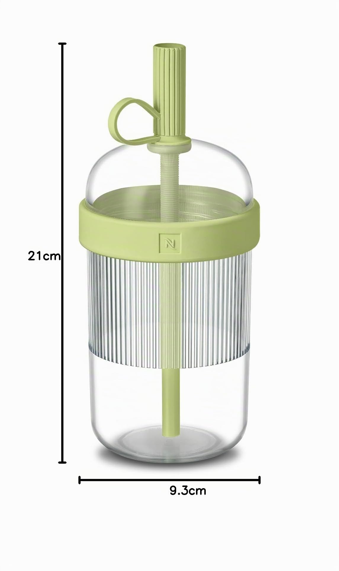 Nespresso Vaso de viaje, diseño Federico Peri, edición limitada, solo para bebidas frías, 540 ml, color pistacho