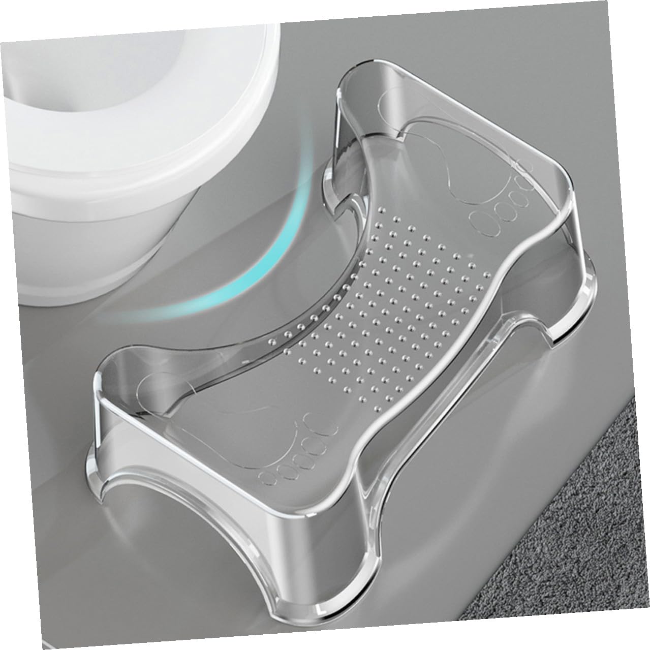 Toyvian Sgabello per Wc Sgabellino Portatile in Pet Antiscivolo Design Rialzato Supporto Comodo e Sicuro per Adulti e Ragazzo Ragazza per Doccia e Squat a Casa