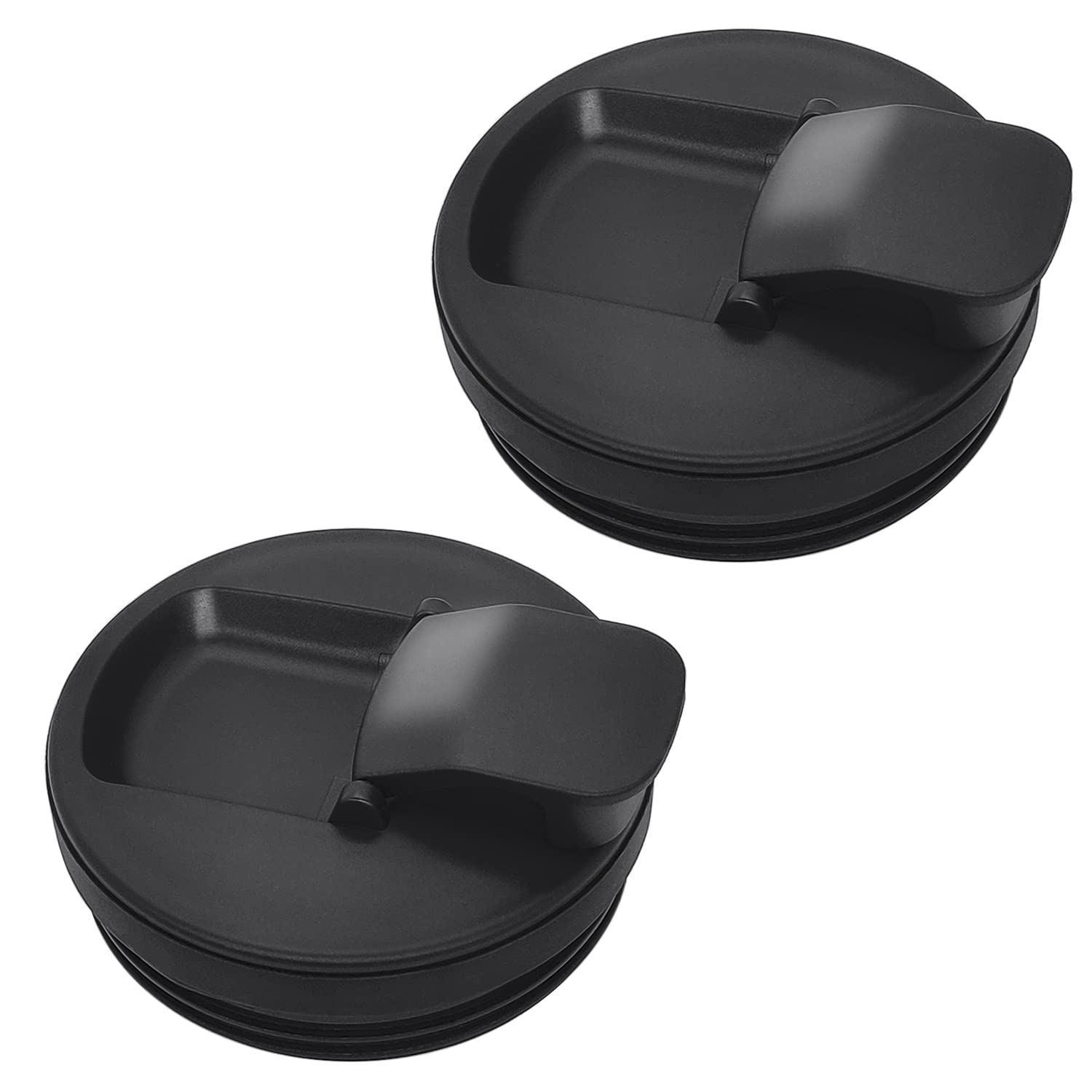 2 Pack Flip Top to-Go Lid Compatible with Nutri Ninja Blender BN495UK BN750UK BN800UK CB100UK CB150UK BL450 BL480 BL490 BL491, Replacement Parts Lids for Ninja Blender 18oz /24oz /32oz Cups โ image 1