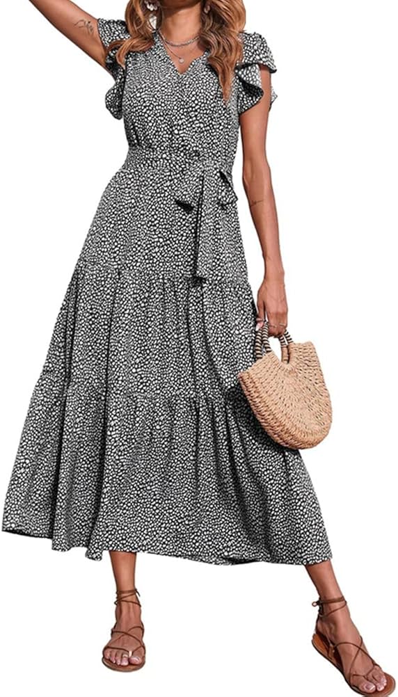 Salenew大人気 Jinzuomaレディース ワンピース ロングワンピース 半袖ワンピース サマーワンピース カジュアルワンピース 夏服 半袖 Vネック ファッション エレガント 甘い 着痩せ Diego Des Br Salenew大人気 Jinzuomaレディース ワンピース ロングワンピース 半袖ワンピース サマーワンピース カジュアルワンピース 夏服 半袖 Vネック ファッション エレガント 甘い 着痩せ Diego Des Br