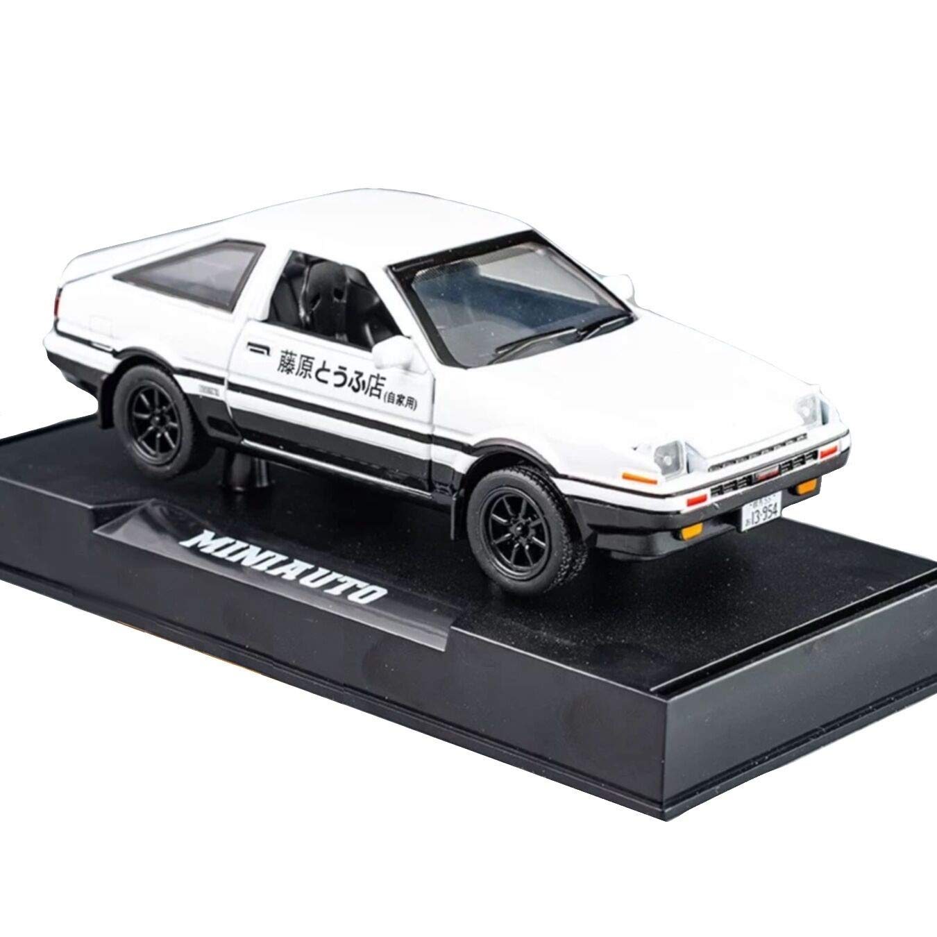 JQKAChildren's Alloy Simulation AE86 Initial D Alloy Model Car, Suitable For Boys And Adults, Fujiwara Tofu Shop Model Car Pull Back Toy Simulation Car Model