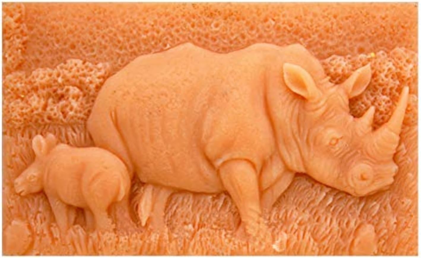 Silicone Molds rhino animals, animals family Craft Art Silicone Soap Mold Craft Molds DIY Handmade Soap Molds - Soap Making Supplies by YSCEN