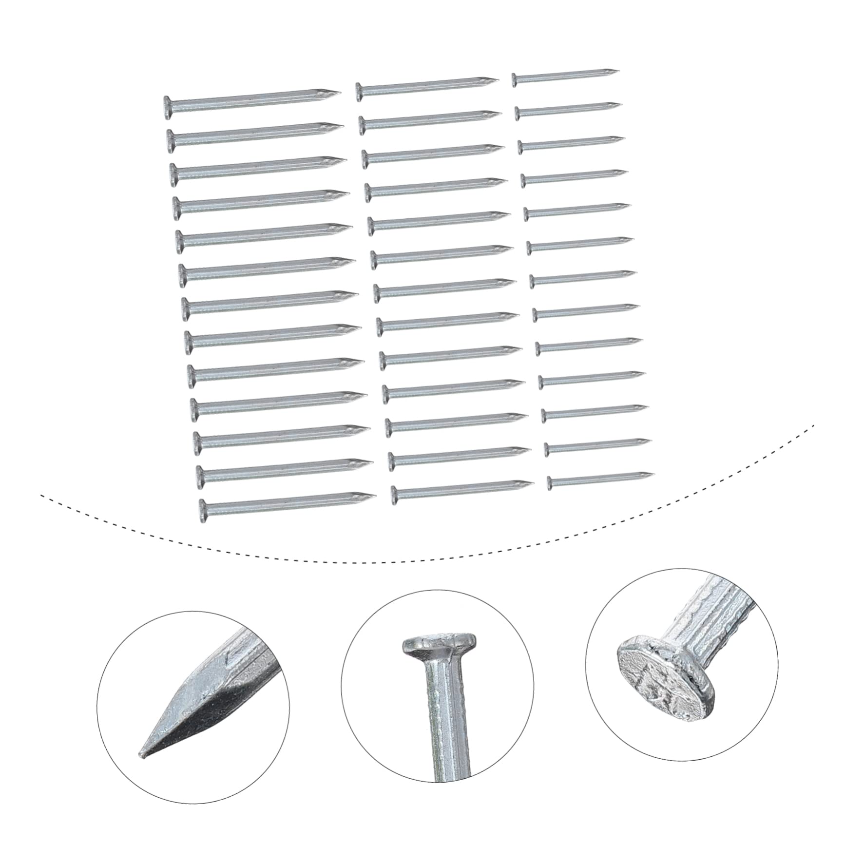 ABOOFAN Diy Home Improvement 515pcs Galvanized Cement Nails 40mm/50mm Steel Nail