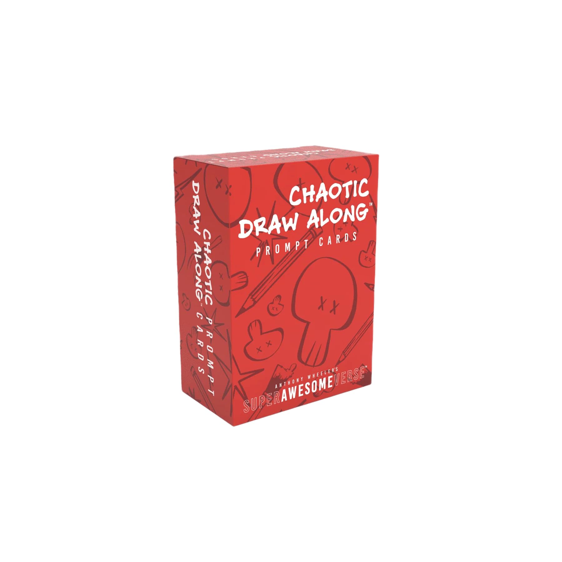 Chaotic Draw Along - Prompt Card Deck - Creative Art Prompt Cards, 105 Drawing Inspiration Cards with 5 Blank Cards for Your Own Prompts