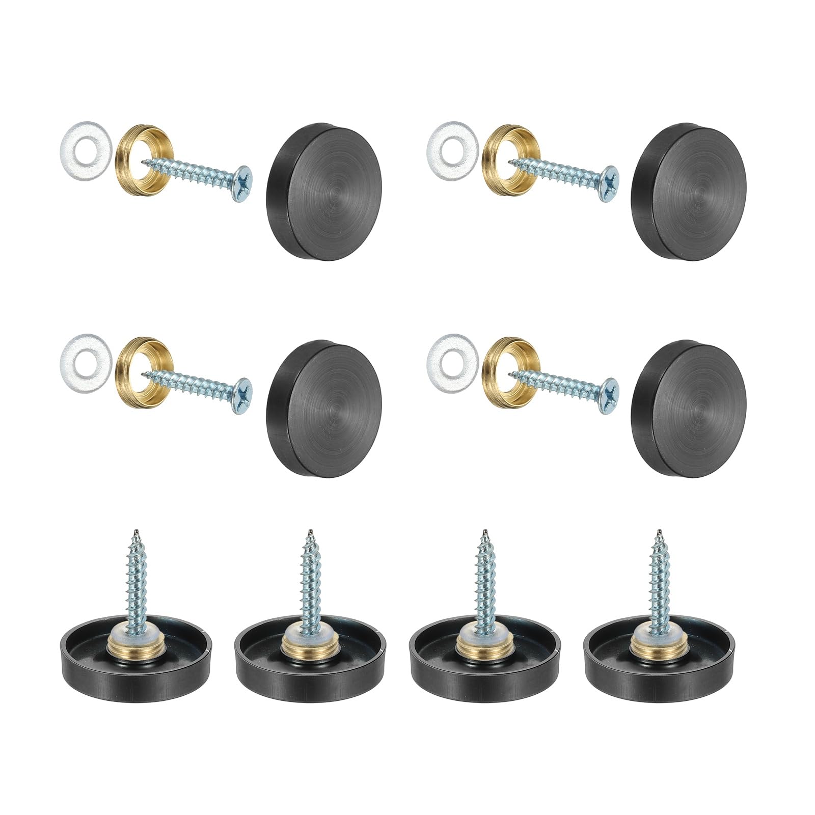 YELARXI Mirror Screws 304 Stainless Steel Decorative Caps Cover Nails Fasteners
