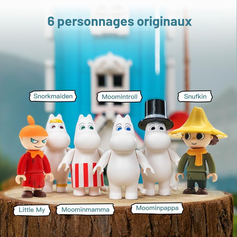 PANTASY Ensemble de Construction de Maison modulaire de Conte de fées - Maison Bleue avec Personnages Classiques, Structure Ouverte et intérieur détaillé - Kit de présentation pour Les Fans et Les