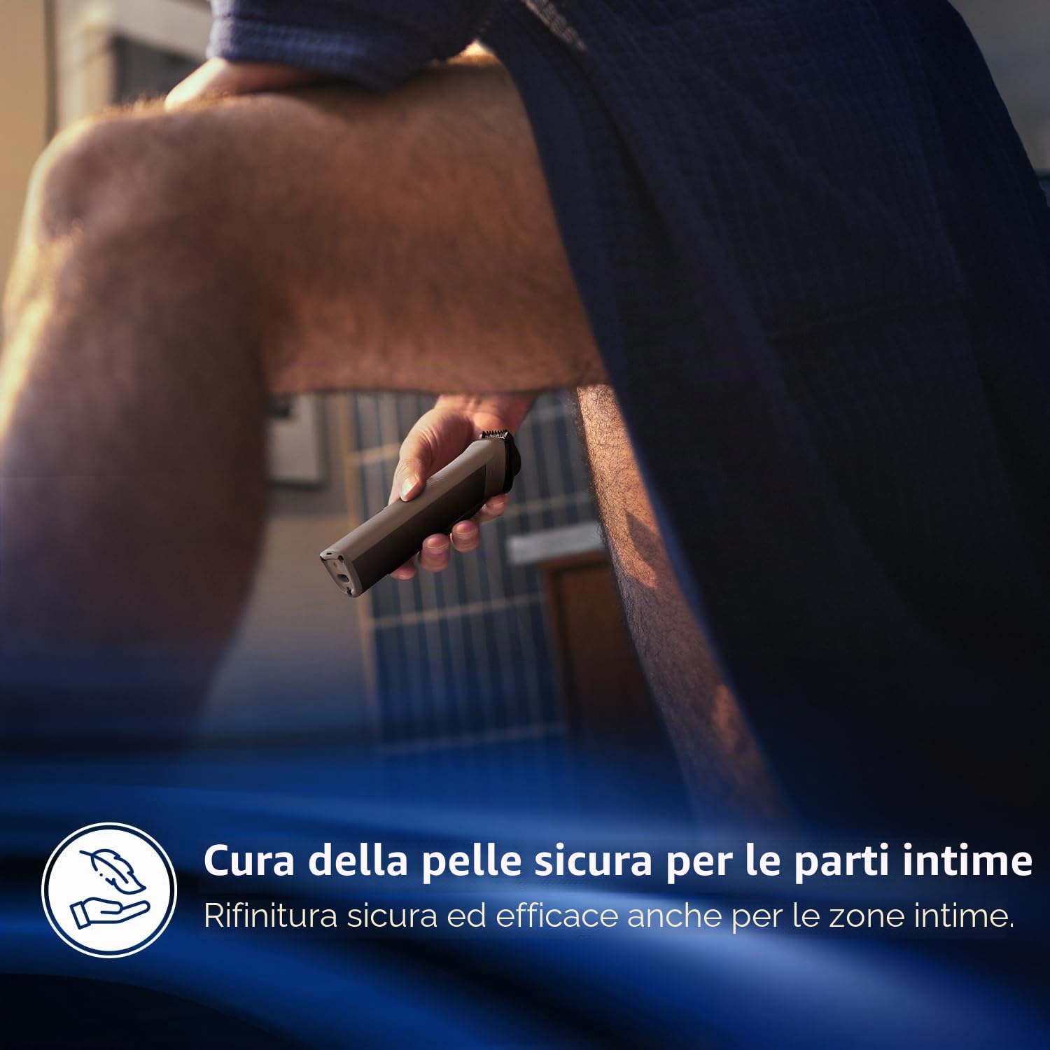 Philips Kit per la toelettatura del viso, testa e corpo 13 in 1, ricaricabile, 13 in 1, per uomo, 120 minuti di autonomia, tecnologia Beard Sense, color argento, MG5930/65
