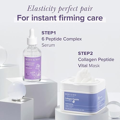 Miniatura 82 de Mary&May Suero de niacinamida Duo Twin Pack (1.0 fl oz x2+Crema para los ojos 0.42 oz) Complejo de 6 péptidos,Centella Asiática,Fruta cítrica Unshiu
