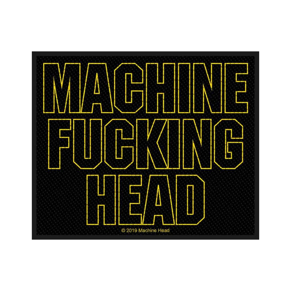 Machine Head Diamond Logo Patch black-yellow 100% polyester Band merch, Bands, Black