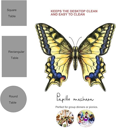 Miniatura 8 de Black and White Floral Mantel Redondo para Mesa De 4 Sillas Camping Tablecloth Home Dinner Décor 52 X 70 Inch