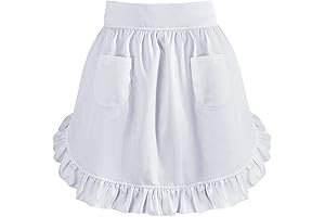 Retro White Women's Waist Apron