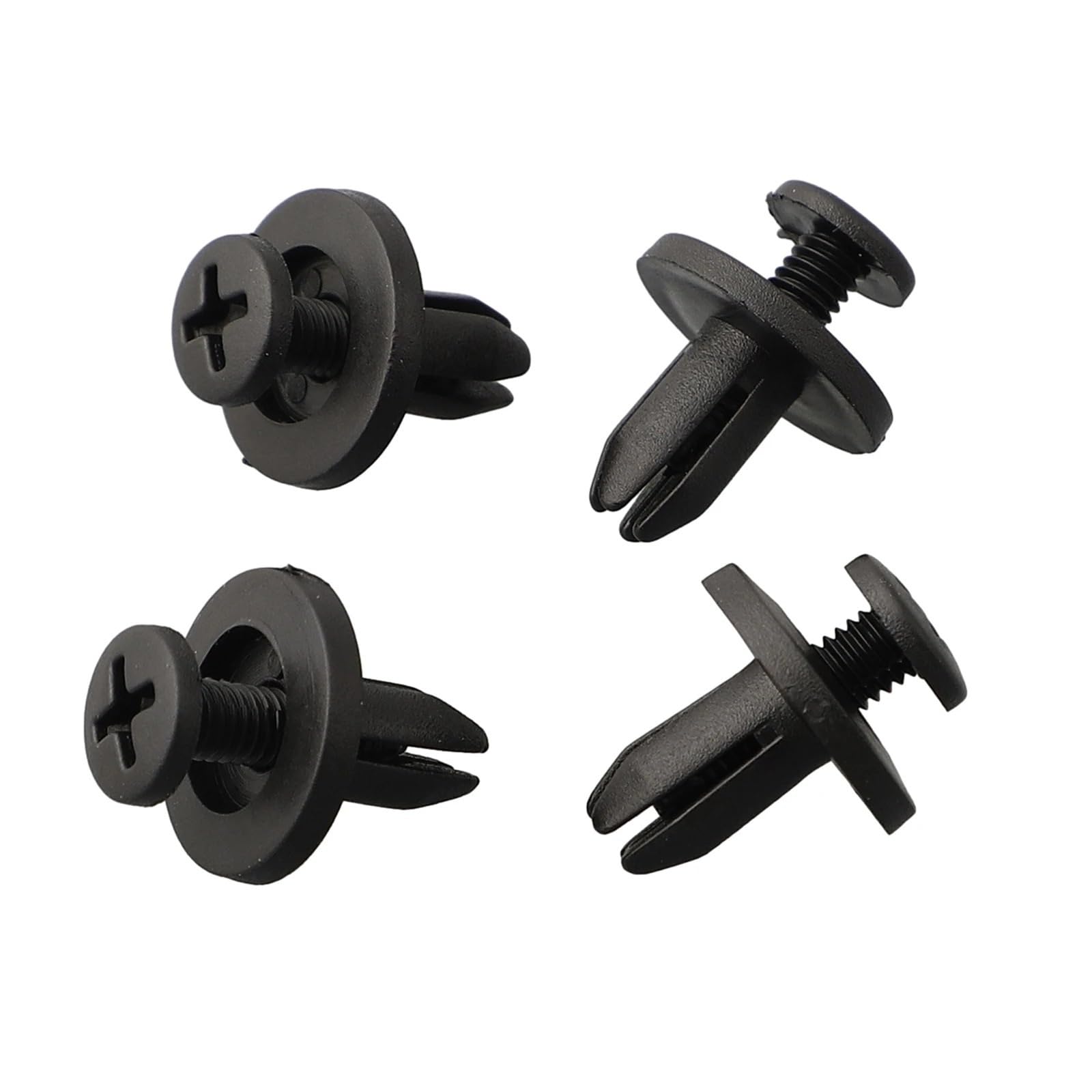 YTQMoreBNZ 100pcs 6mm Plastic Rivets Fasteners Screw Car Bumper Fender Black Rivet Car Fastener Clips Automotive Interior Accessories