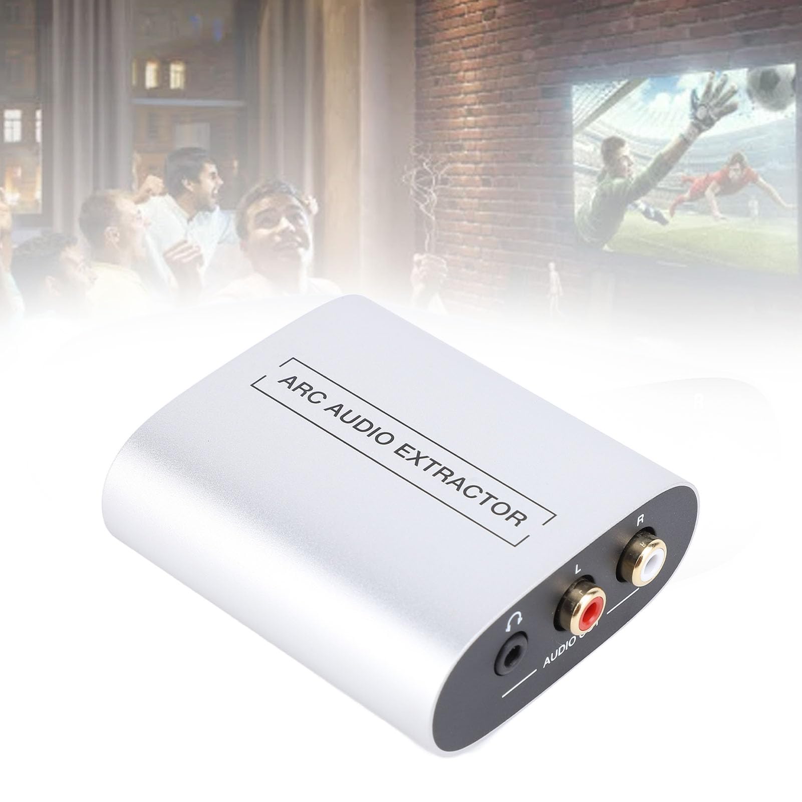 Generic Splitter Estrattore Versatile Convertitore Delicato per HDTV Porte AV Stereo Jack LR con Suono Chiaro, per Vari Dispositivi Lega di Alluminio