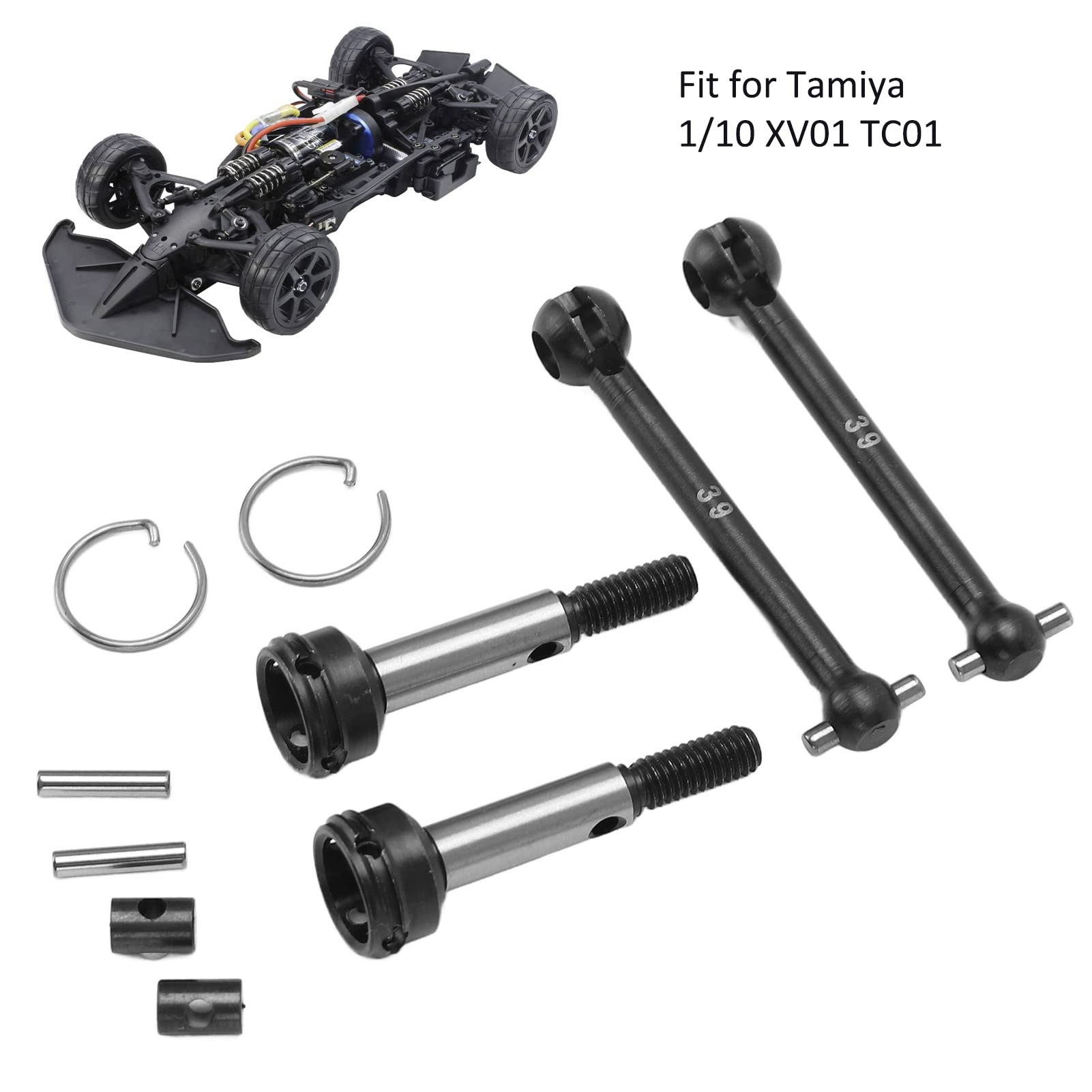 Universal Black Dogbone Drive Shaft For RC Cars – Fits HSP, Amewi, Tamiya (61-101mm)