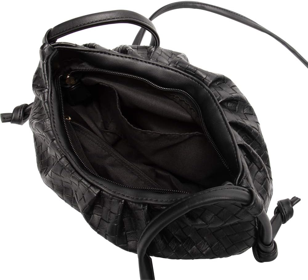 Handbag for Woman Crossbody Bags Clutch Purse with Dumpling Shape and Ruched Detail