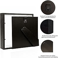 Vista 3 de Caja expositora de 8 x 8 pulgadas con calcomanías de letras, vitrina para recuerdos, artículos de bebé, recuerdos de boda, manualidades, boletos