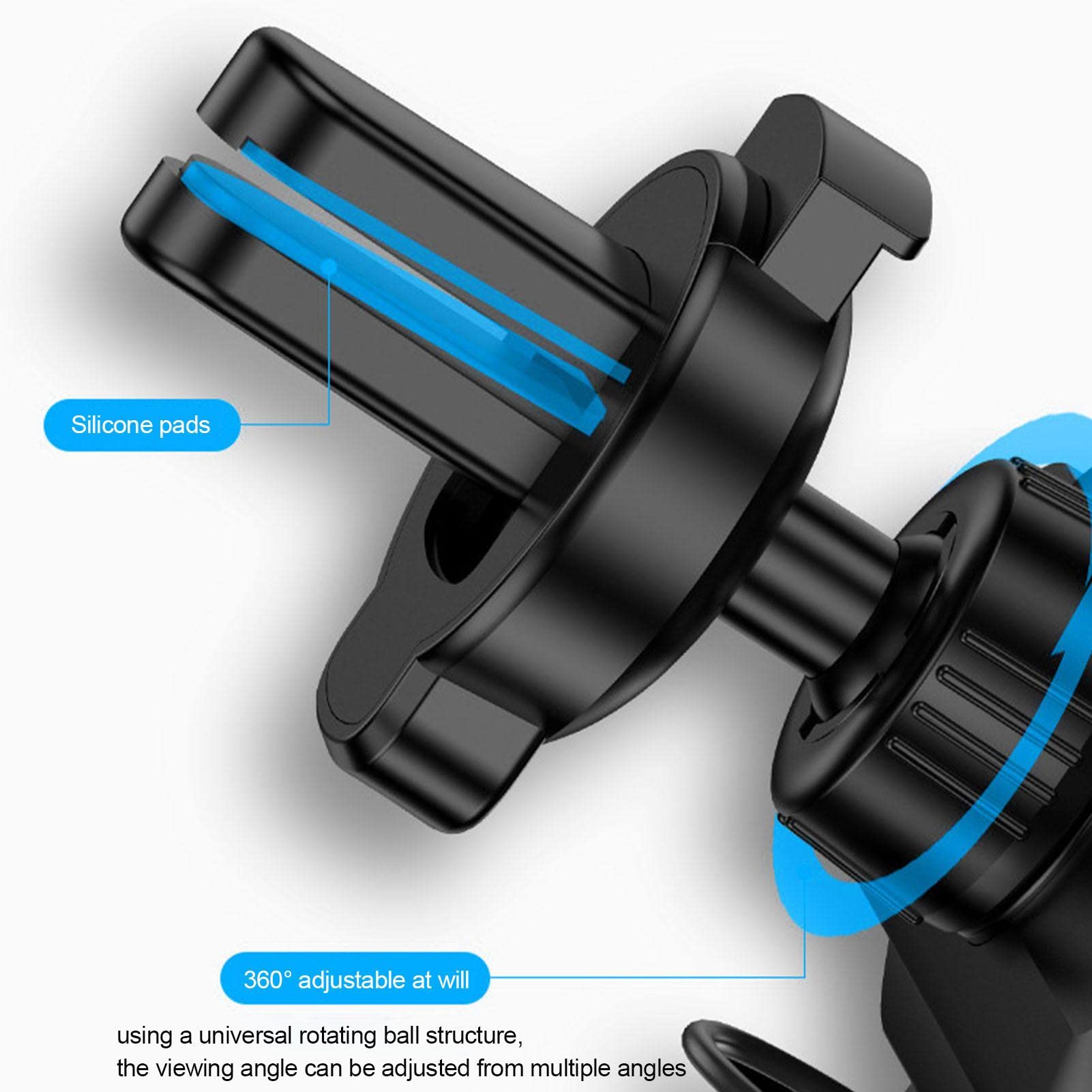 10 pezzi Supporto per telefono da auto - Supporto per telefono da auto - Clip per bocchetta 'aria Supporto per smartphone da auto, stabile a sei ganasce di bloccaggio a 360° | auto - Clip per bocchetta 'aria Supporto per smartphone da auto, stabile a gana
