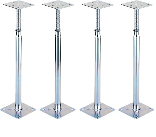 Gato de soporte ajustable para el piso, gatos de vigueta de poste, mini gato de tornillo - poste de 13 a 16 pulgadas (4 paquetes)