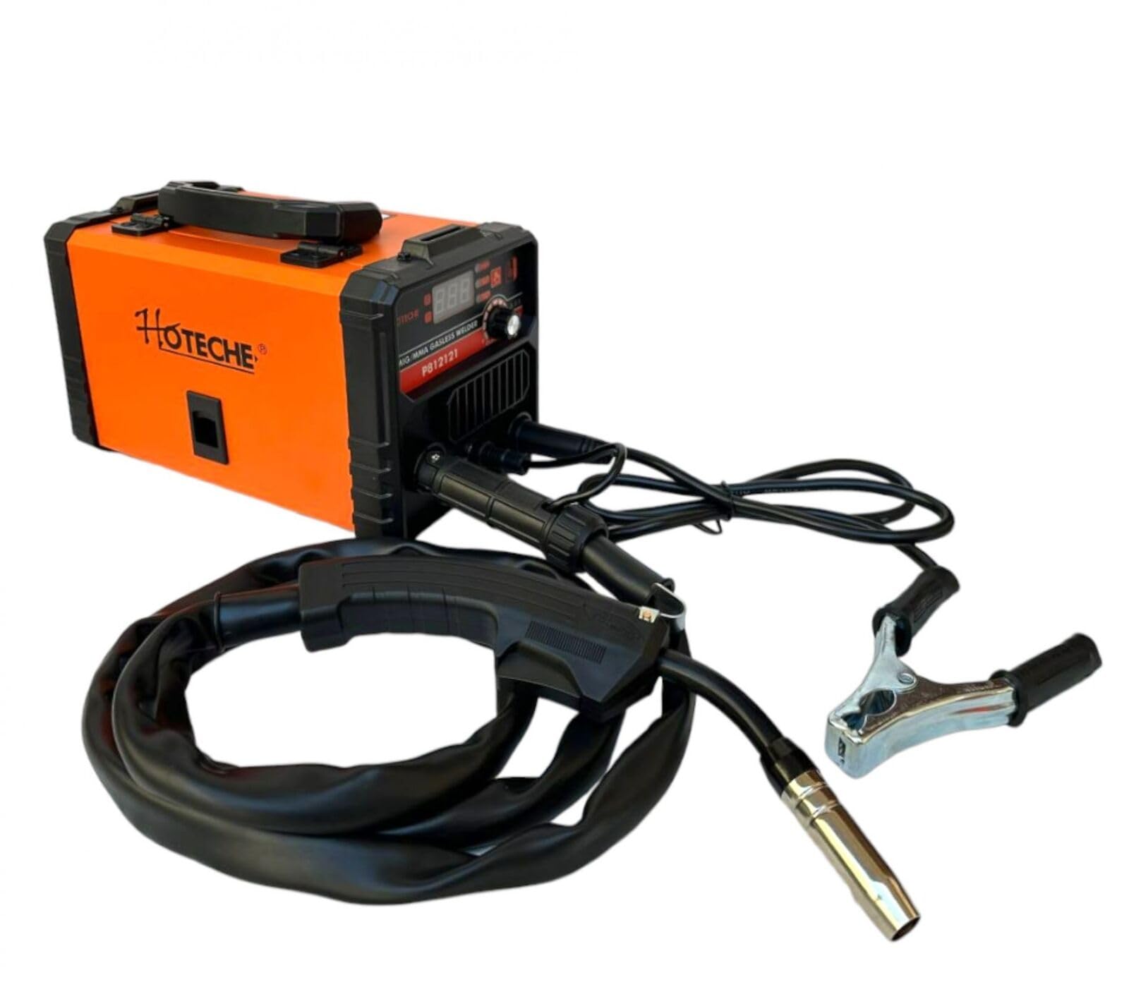 Saldatrice Multifunzione IGBT Inverter MMA + MIG Filo Continuo NO GAS 400A con Display Digitale Ventola di Raffreddamento Saldatrice Portatile Saldatura MIG MMA include Maschera, Torcia e Bobina