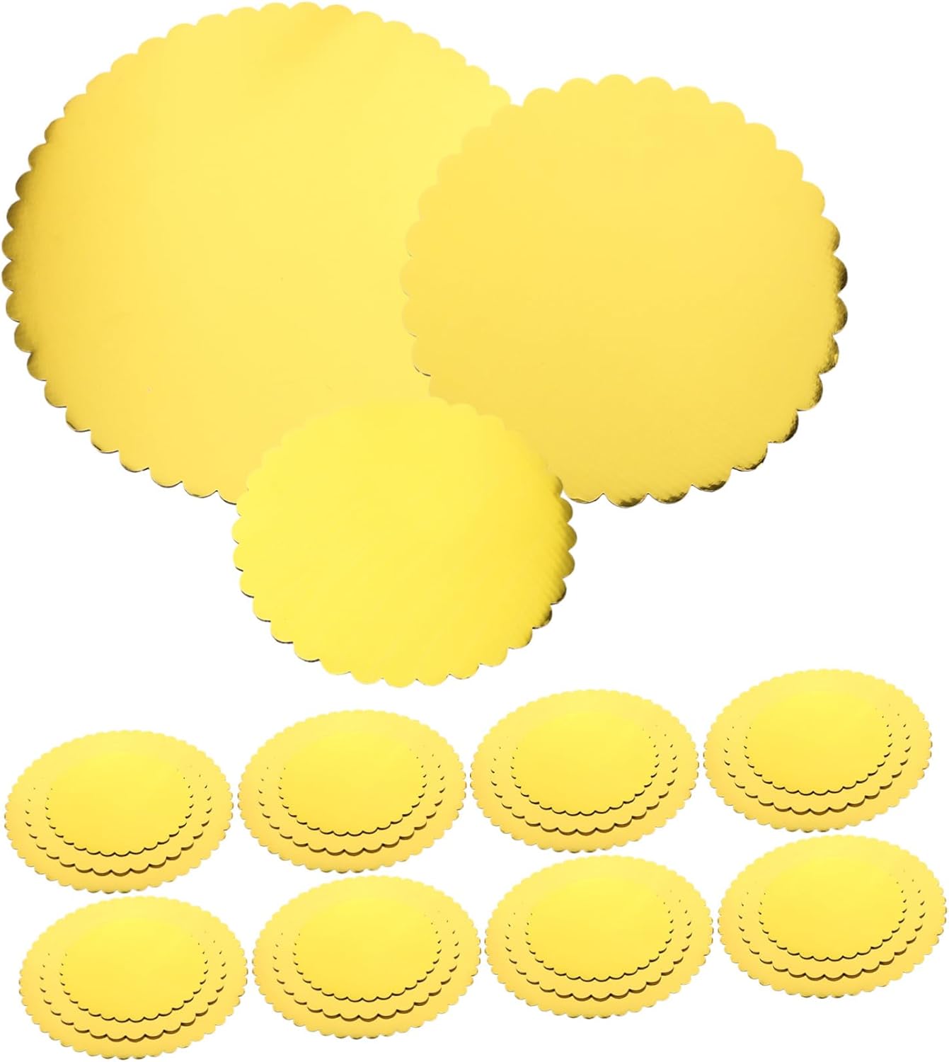 30pcs Round Cake Boards Cake Base Boards Food Grade Paper for Wedding Birthday Party Bakery and Home Use for Displaying Desserts and Pastries