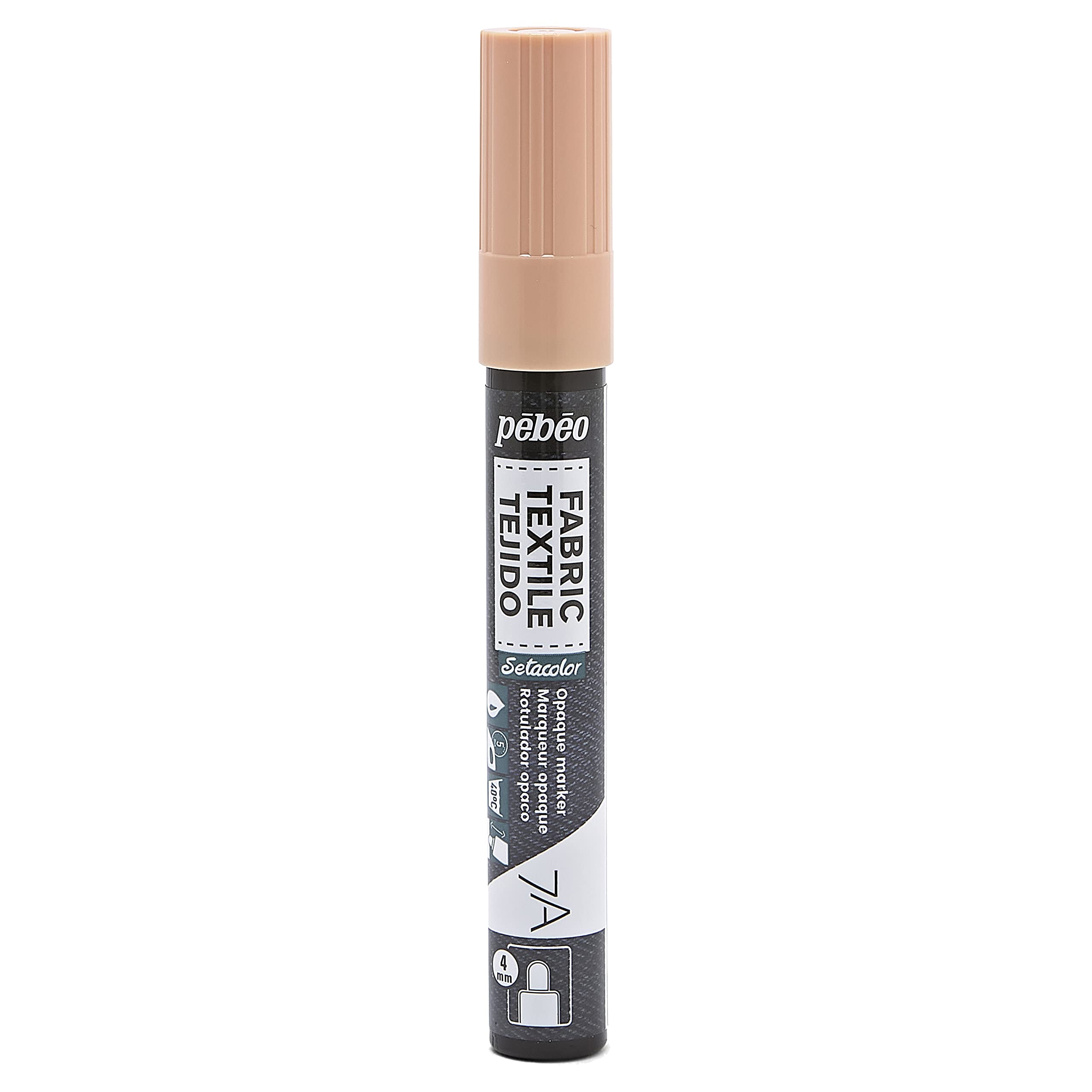 Pébéo 7A 804451 Marker Pen Opaque Round Tip 4 mm Pastel Orange