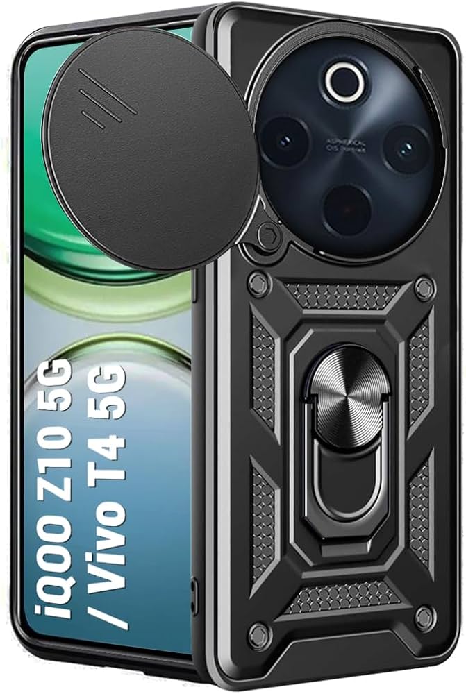 TheGiftKart Tough Armor Bumper Back Cover Case for iQOO Z10 5G