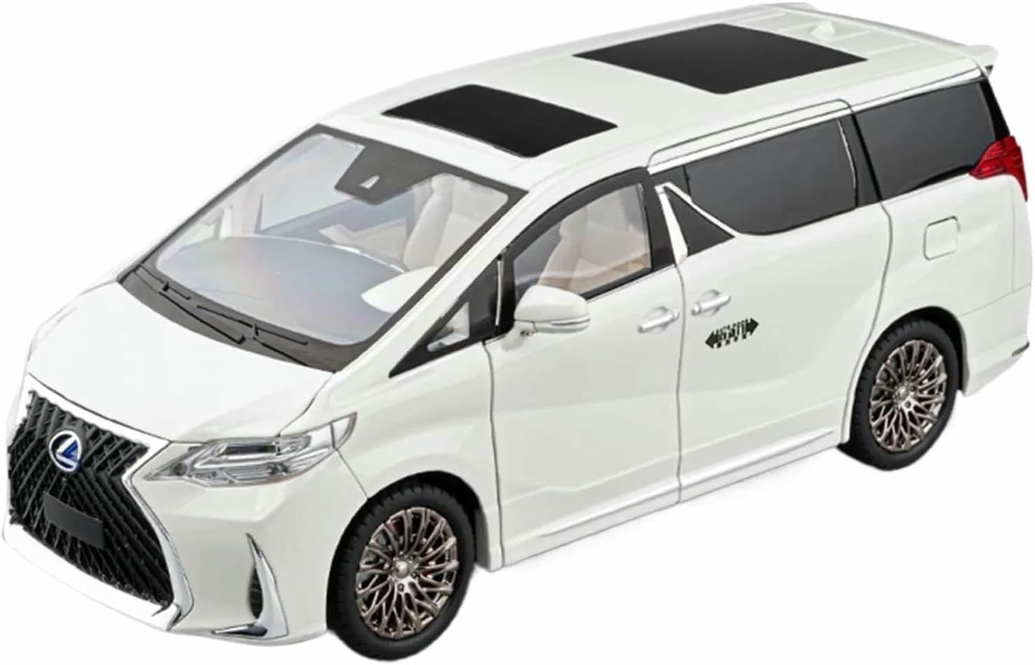 DEAVER Modelli auto lega pressofusa scala 1:18 per Lexus Lm300 collezione modelli veicoli finiti pre-costruiti realistici(White)