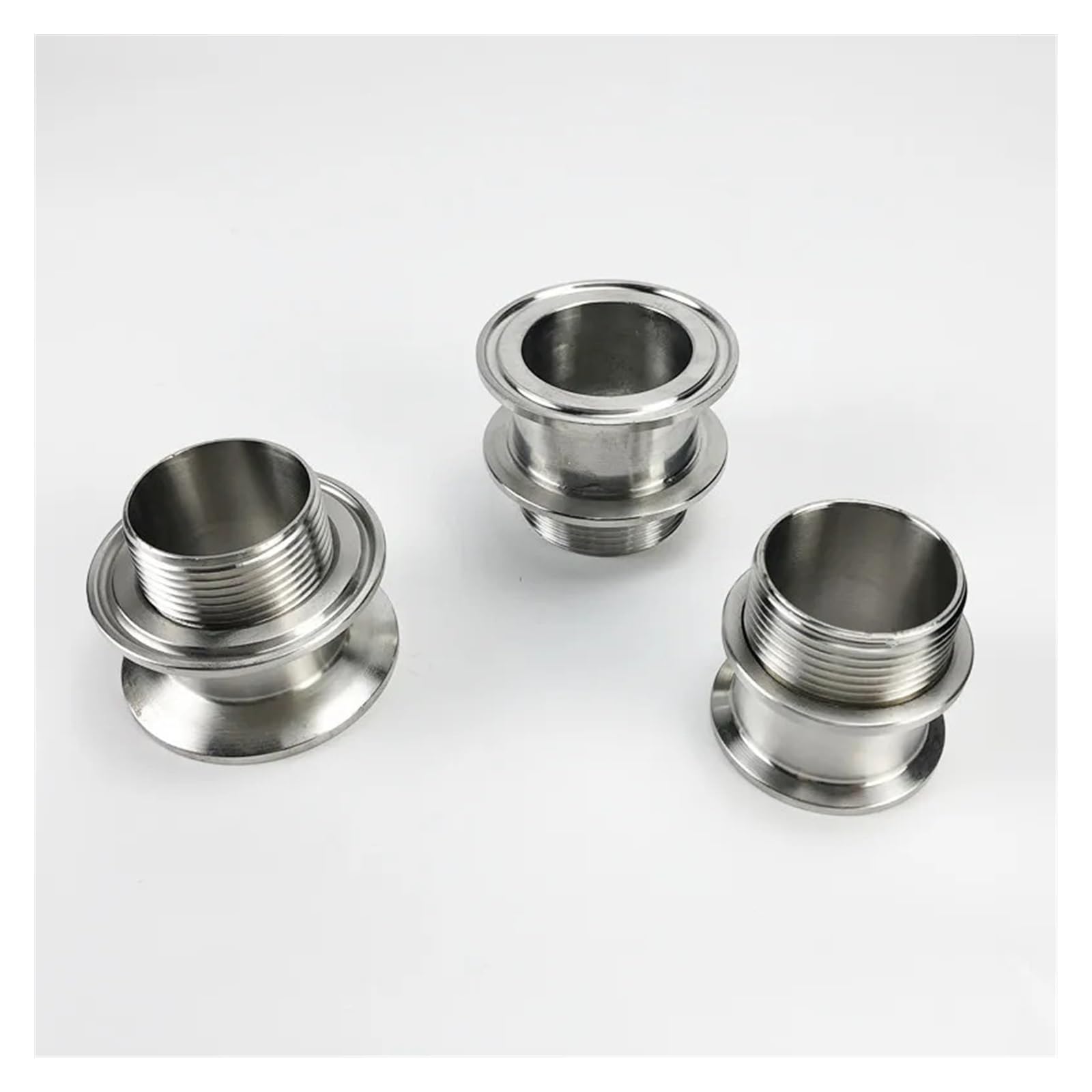 DN40 1-1/2" Male Thread(BSP)* Double Ferrule 2" Tri Clamp Pipe Fitting for SS304()
