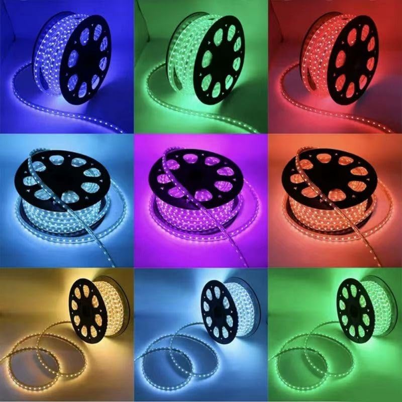 Image of Vespa 10 Meter Waterproof LED Strip Light Green - Energy Saving Rope Light for False Ceiling, Room Decor, Diwali, Christmas & Home Decoration