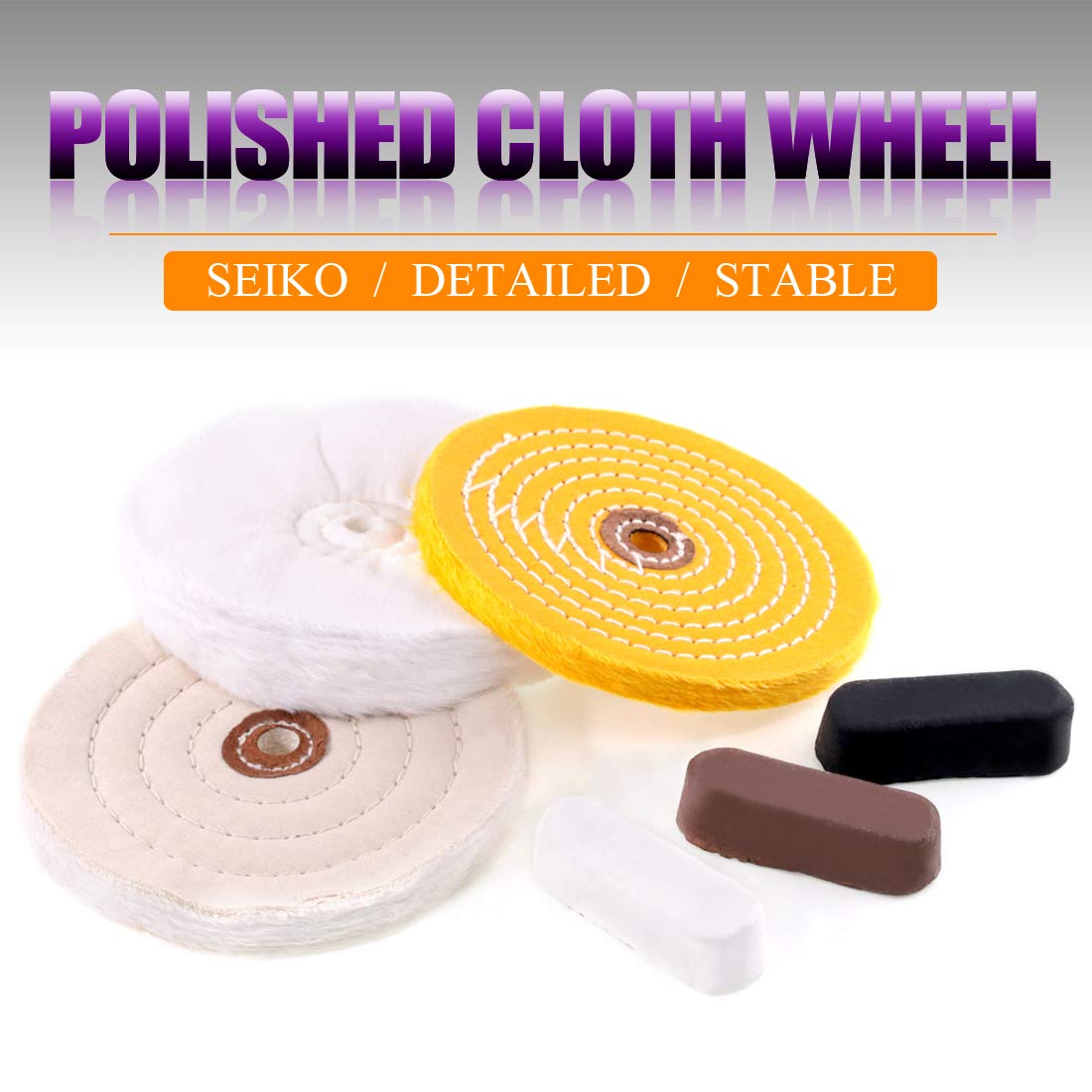 Suреr Brаndѕ Swpeet 6Pcs 6 Inch Buffing Polishing Wheels with 3 Colors Polishing Compounds Kit, Including Flannel (30 Ply), Cotton (40 Ply), Yellow Buffing Wheel (30 Ply) Polish Pad with 1/2” Arbor Wheels Blасk Frіdау - 40% оƒƒ Swpeet 6Pcs 6 Inch Buffing Polishing Wheels with 3 Colors Polishing Compounds Kit, Including Flannel (30 Ply), Cotton (40 Ply), Yellow Buffing Wheel (30 Ply) Polish Pad with 1/2” Arbor Wheels
