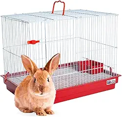 JEL PLAST GAIOLA PARA COELHO - VERMELHA, GRANDE