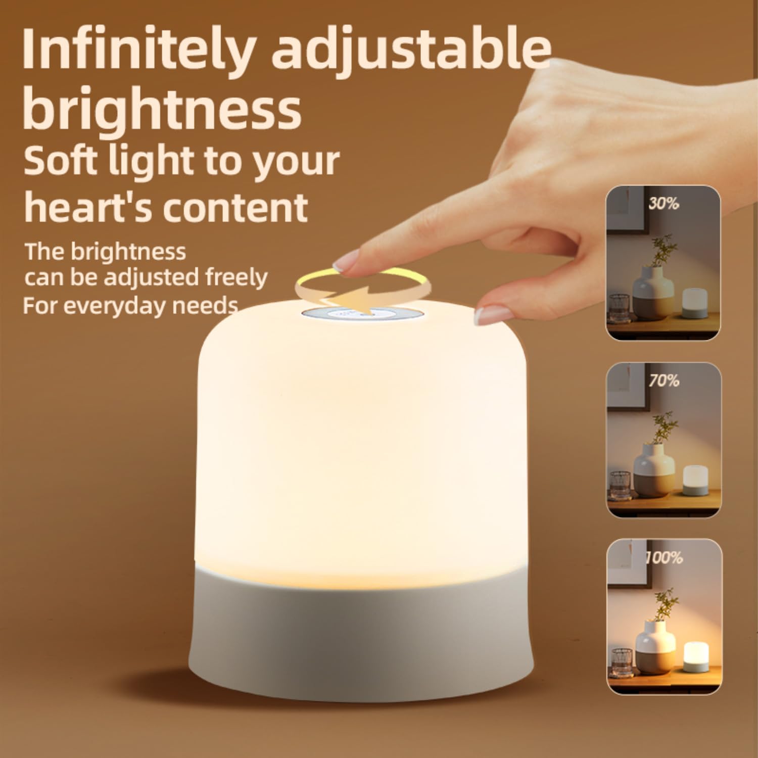 Luz nocturna portátil para bebé, luz de huevo de 3 colores para guardería, lámpara LED pequeña recargable, 2400 mAh, luz nocturna táctil regulable, para niños pequeños, adultos