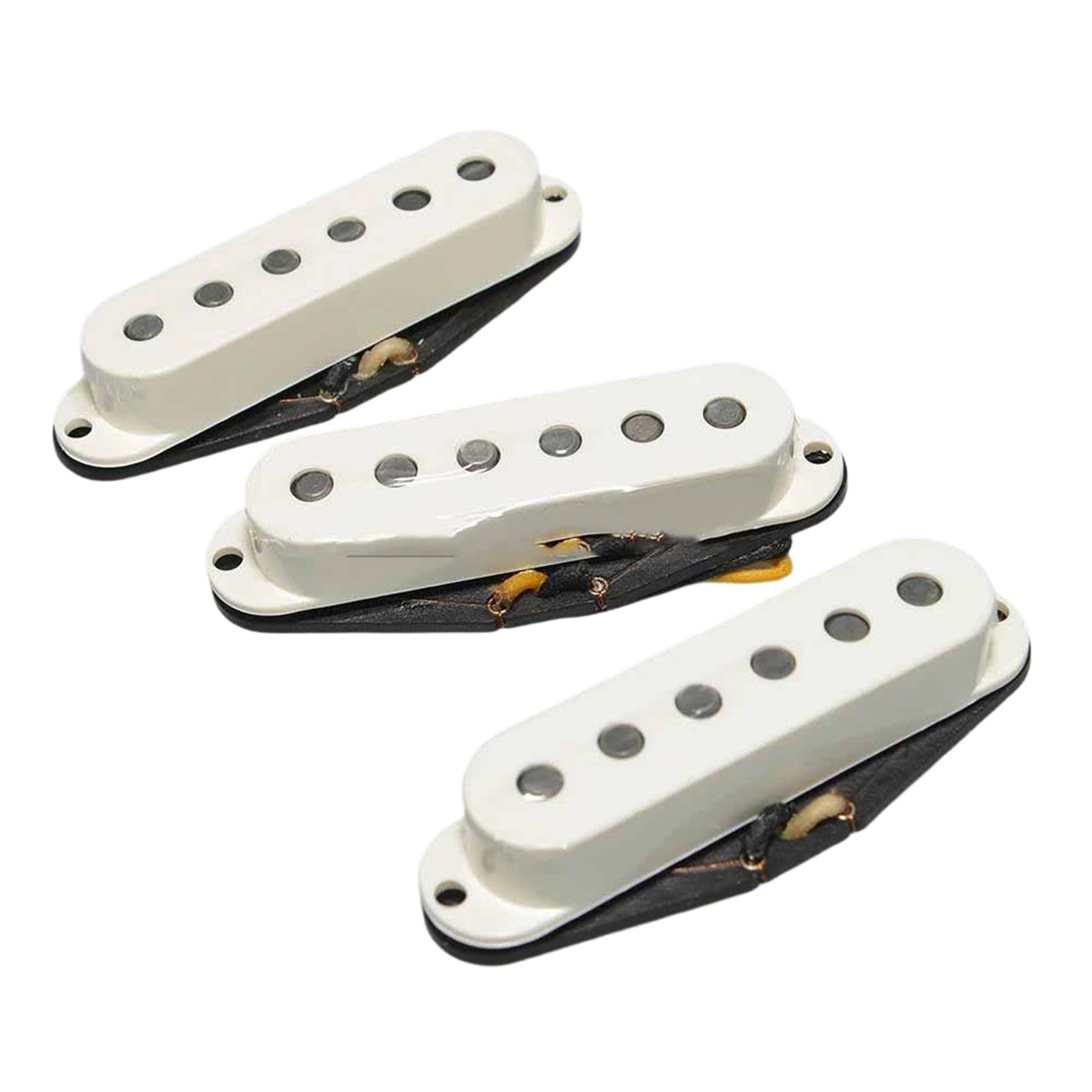 Pickup Per Chitarra Elettrica Pickup Vintage Pickup Per Chitarra Alnico 5 | Accessori per chitarra con pickup con piastra inferiore grigia carica a mano(Vintage White)