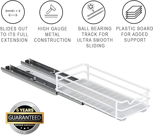 Miniatura 2 de HOLDN' STORAGE Estante de especias extraíble para gabinete, resistente - 5 años de garantía limitada - Estante de especias deslizante de 4.5