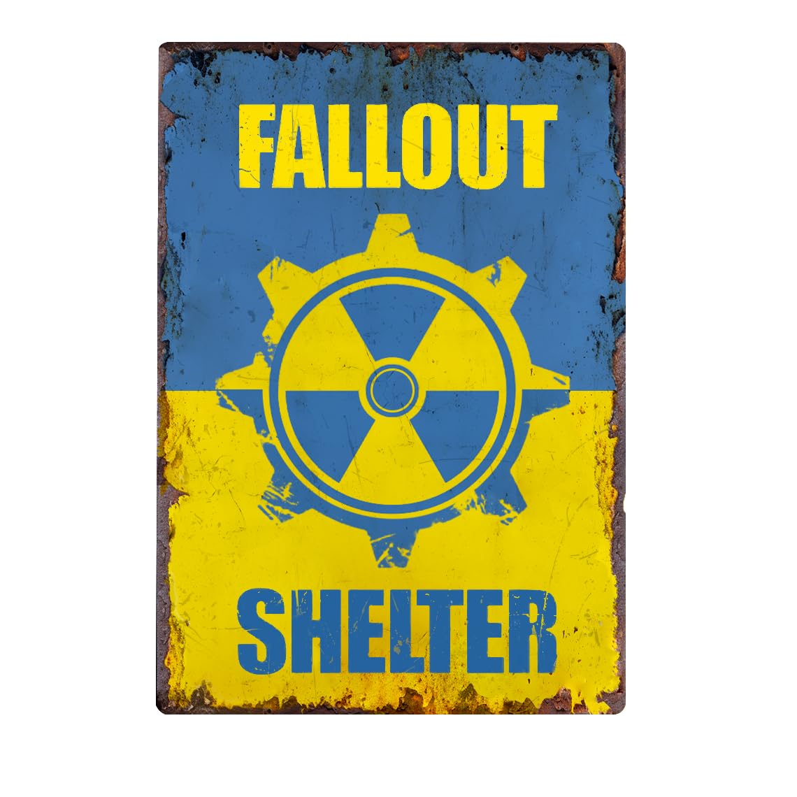 Flinelife Fallout Shelter Sign, 8x12, Man Cave Sign, Garage Decor, Video Game Room Decor
