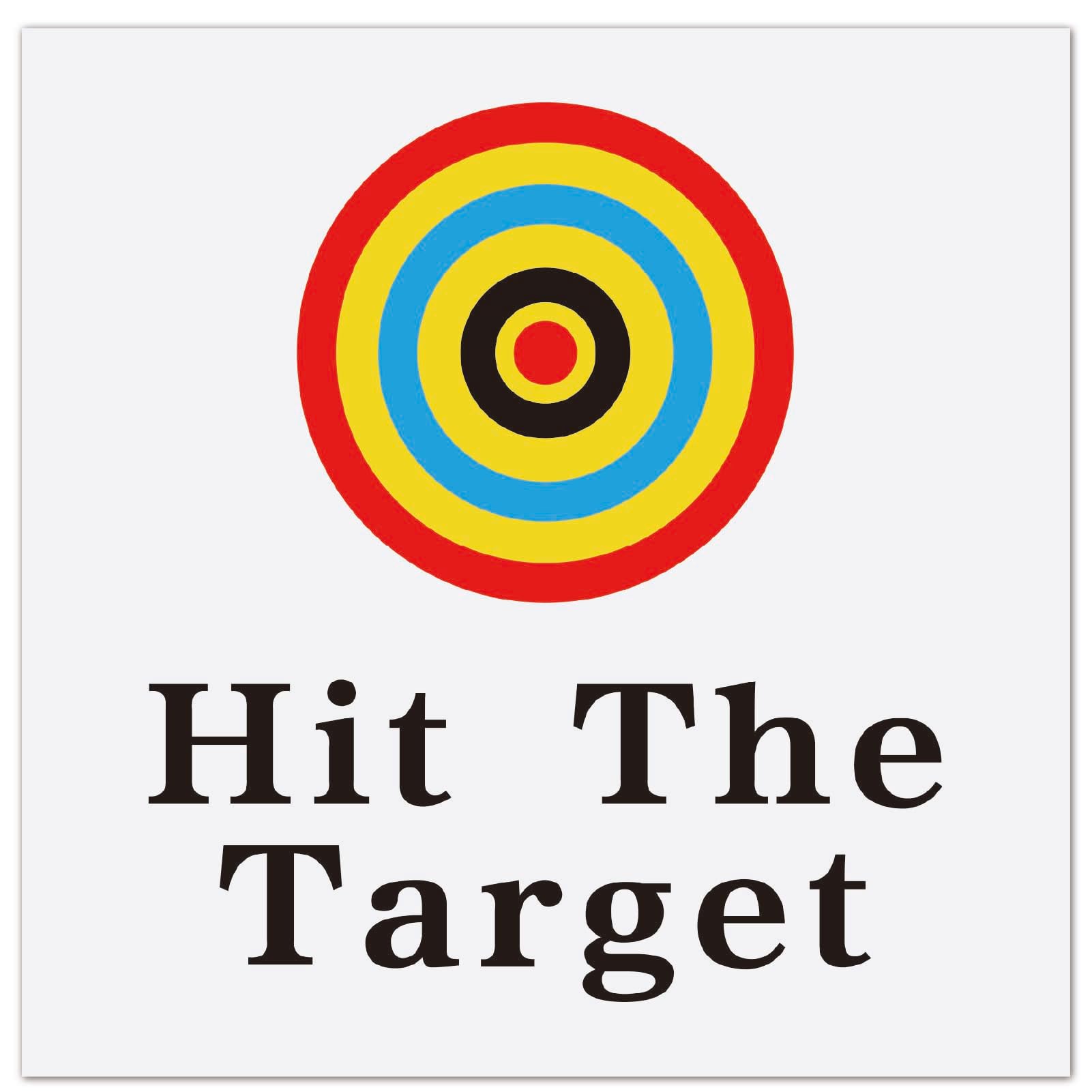 GORGECRAFT 10Pcs Hit The Target Toilet Stickers Yellow Background Bullseye Urine Aiming Decals Red Blue Black 3 Rings Round Dot Pattern PVC Waterproof Stickers for Pee Training Potty Urinal Restroom