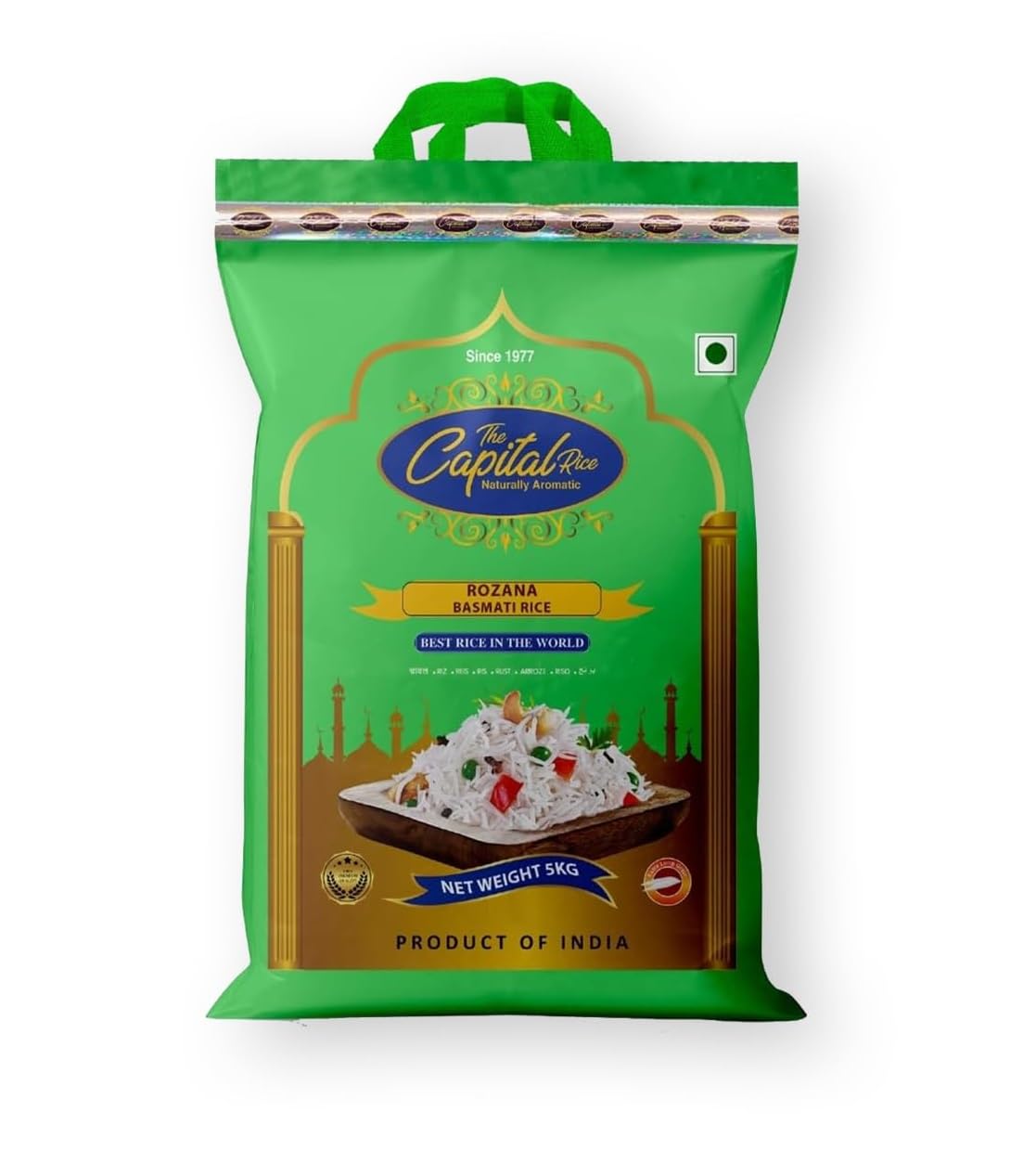 The Capital Rice Naturally Aromatic Rozana Basmati Rice 5Kg
