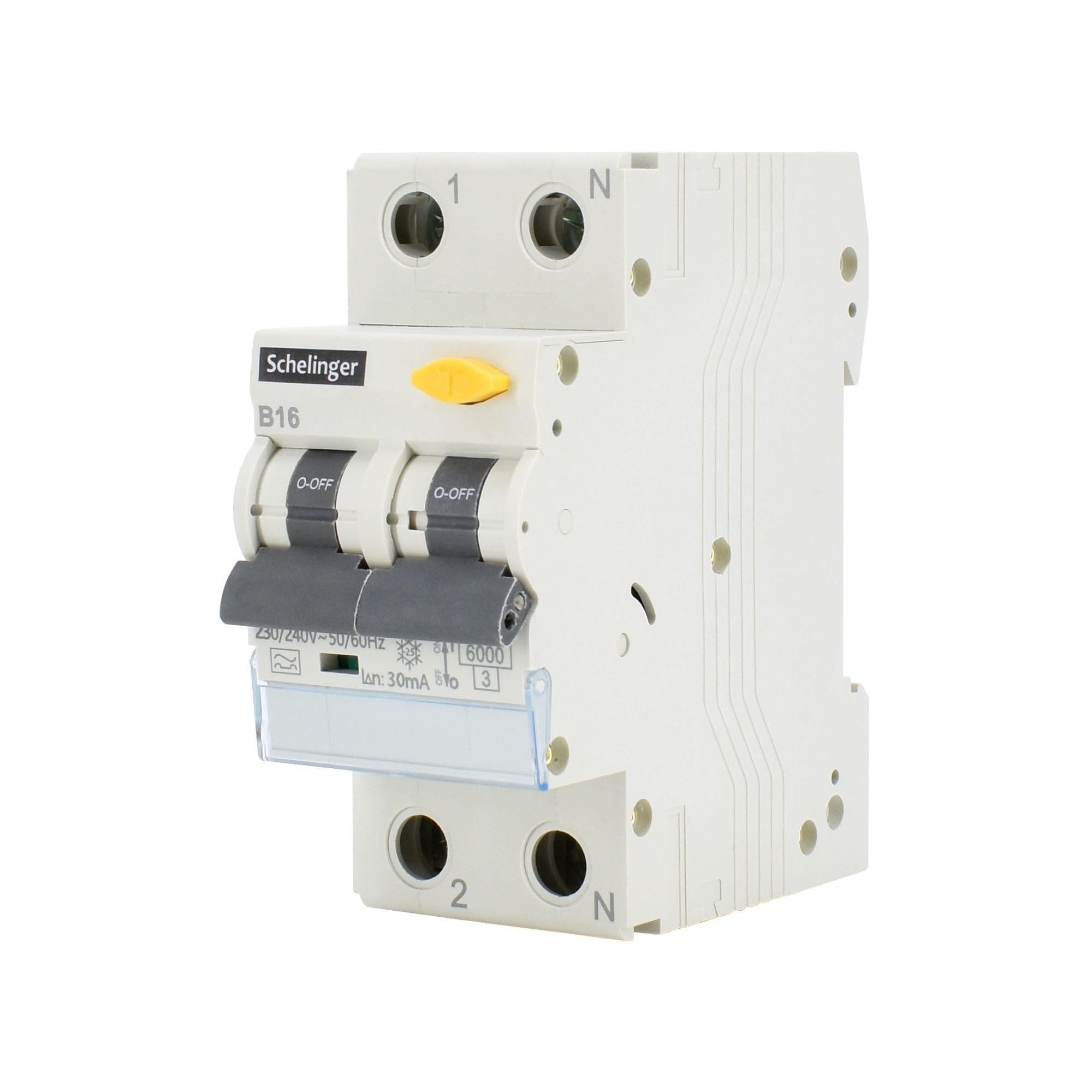 Interrupteur différentiel 16 A 30 mA disjoncteur bipolaire pour installation électrique