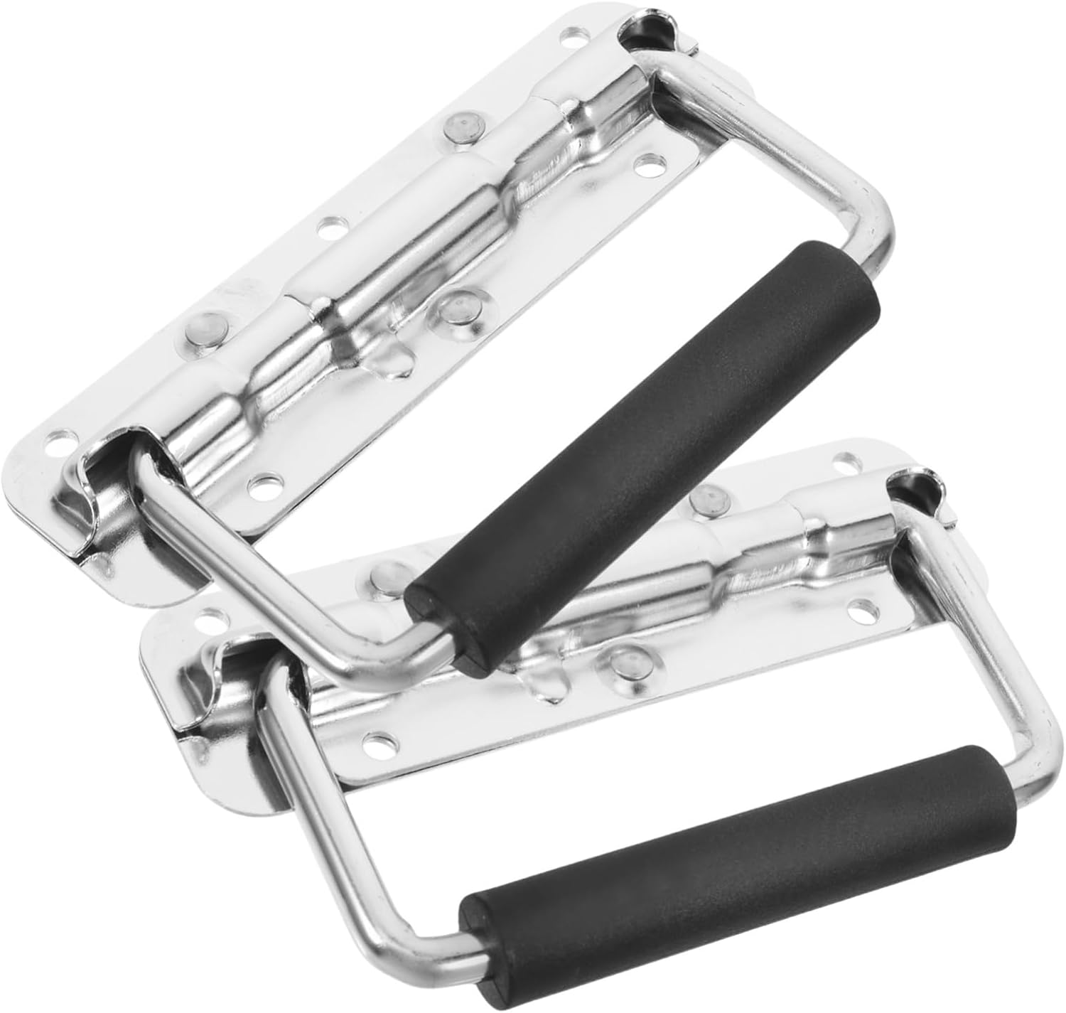 2pcs Folding Handle Spring Loaded Sturdy Toolbox Hardware Industrial Equipment Handle