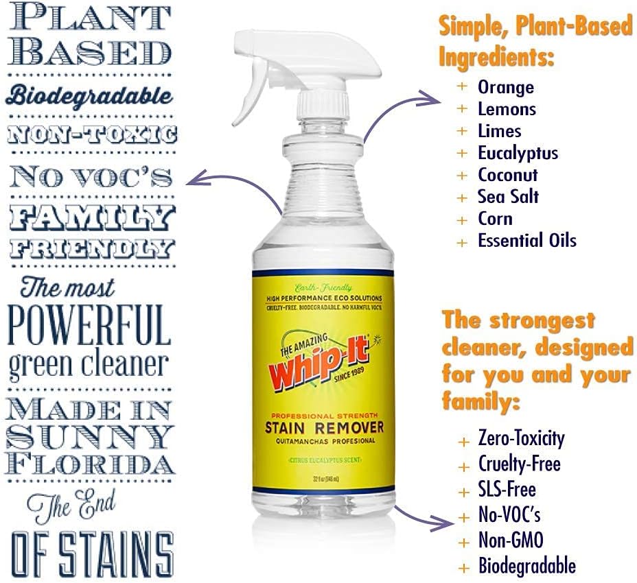 Whip-It Discovery Kit Bundle - Gallon Concentrate and Gallon Laundry, includes 32oz Professional Strength and 32oz Odor Bully (4 Items)