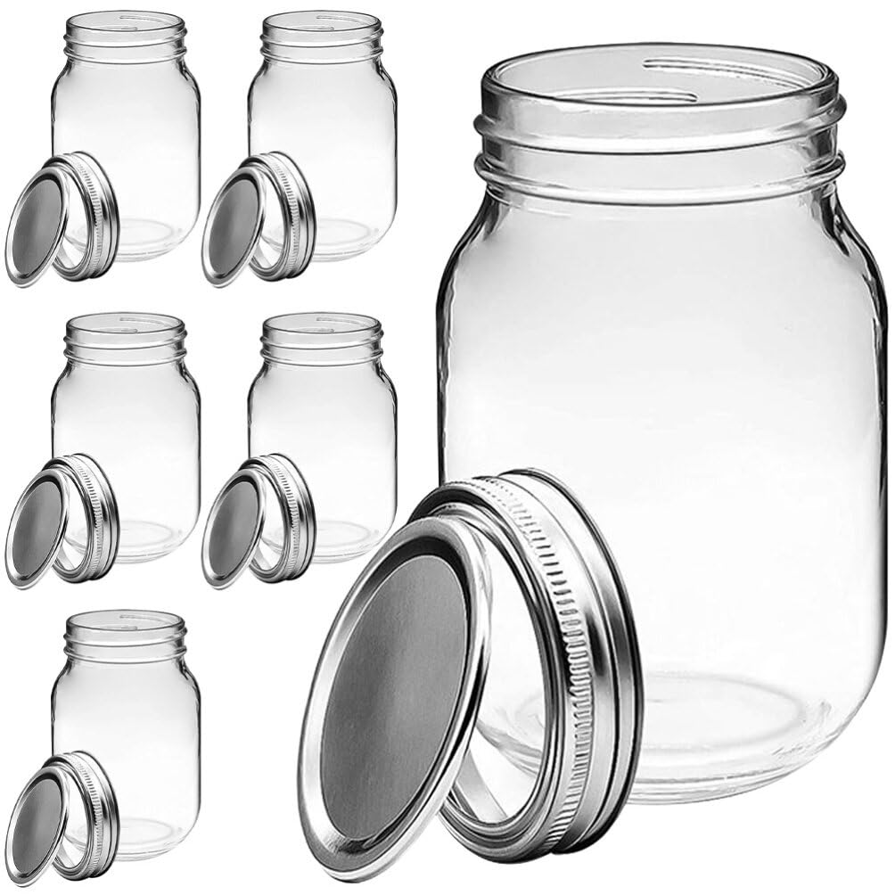 MAGICLULU 6stücke Frischhaltedosen Glas mit Deckel Kleine Einmachgläser mit Deckel für Lebensmittel Honigbehälter Vorratsdose aus Glas für Gewürze Marmelade Desserts