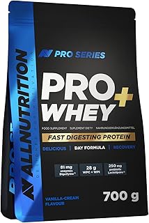 ALLNUTRITION Pro Whey+ Dietary Supplement for Athletes – Diet Whey Protein Powder – Whey Protein Isolate – Whey Isolate Protein Powder – Whey Nutrition Protein – 700 g Vanilla Cream