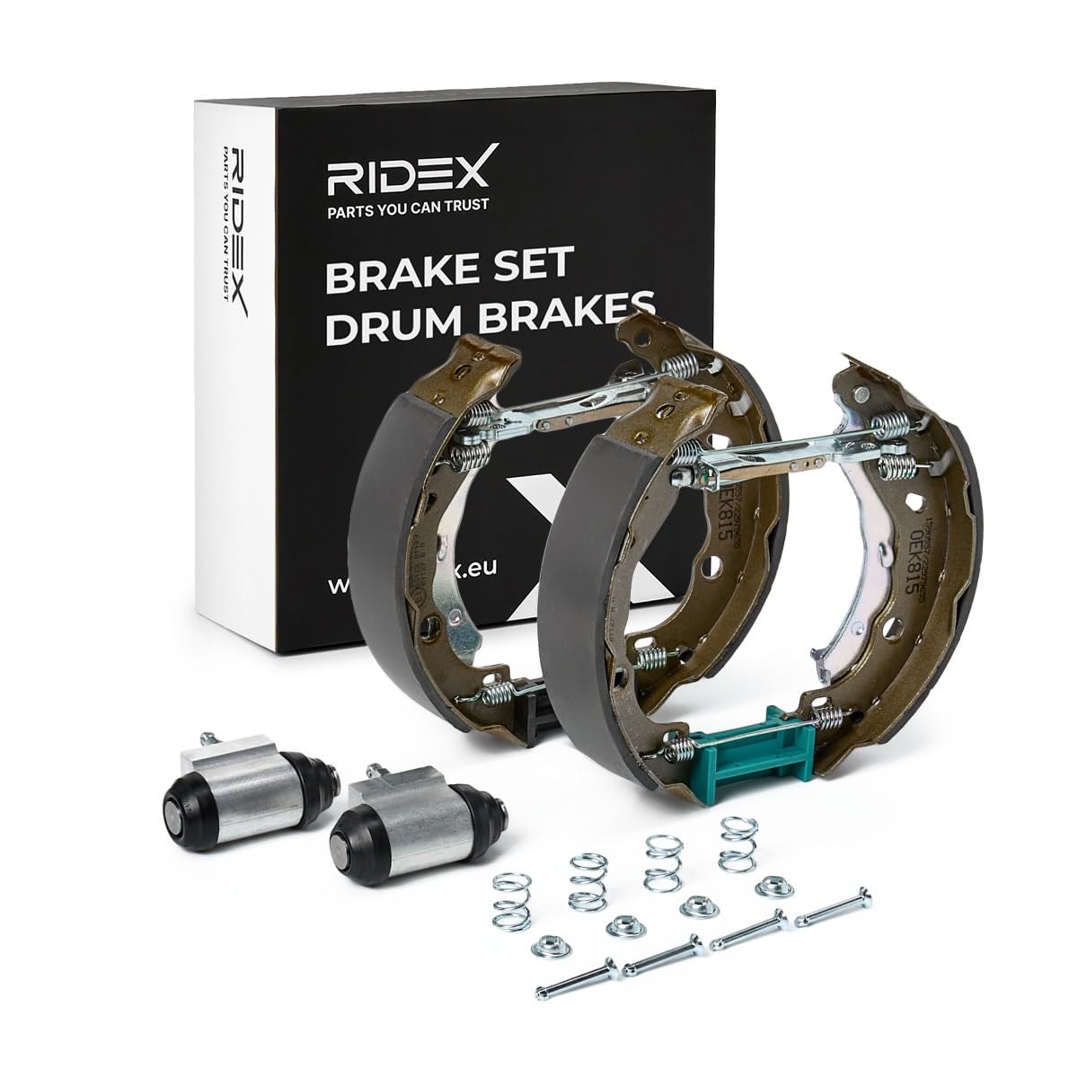 RIDEX 3859B0239 Kit freno Freno a tamburo Posteriore con accessori con cilindretto freno Compatibilità con CITROËN C3 II SC