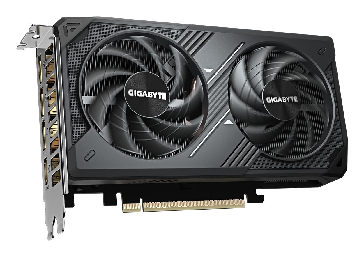 GIGABYTE GeForce RTX 5060 WINDFORCE Max OC 8G Carte Graphique – 8 Go GDDR7, 128 Bits, PCI-E 5.0, 2512 MHz Fréquence du processeur, 3 x DisplayPort, 1 x HDMI, NVIDIA DLSS 4, GV-N5060WF2MAX OC-8GD