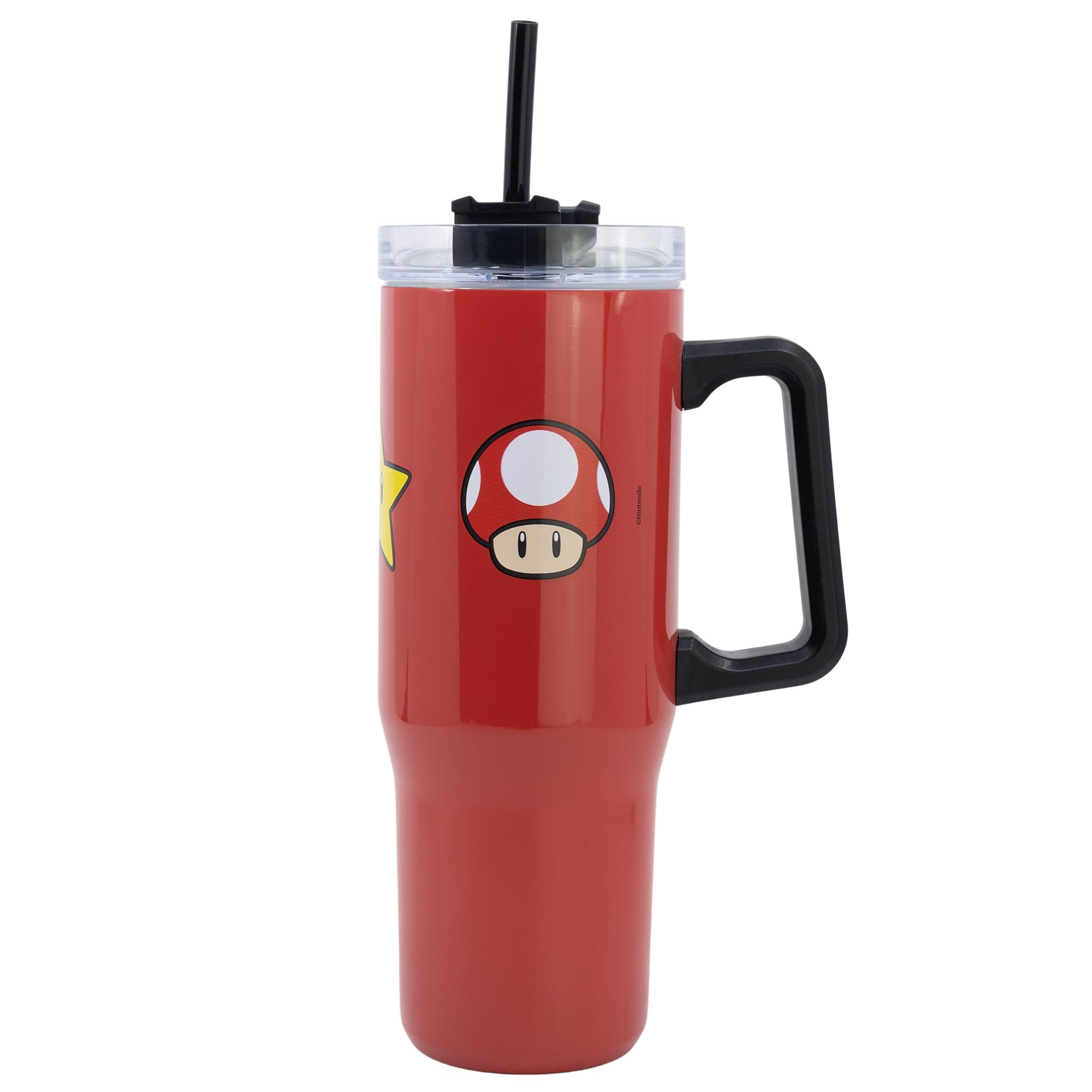 Super Mario Unisex Red Insulated Stainless Steel Rambler Mug 940 Ml In