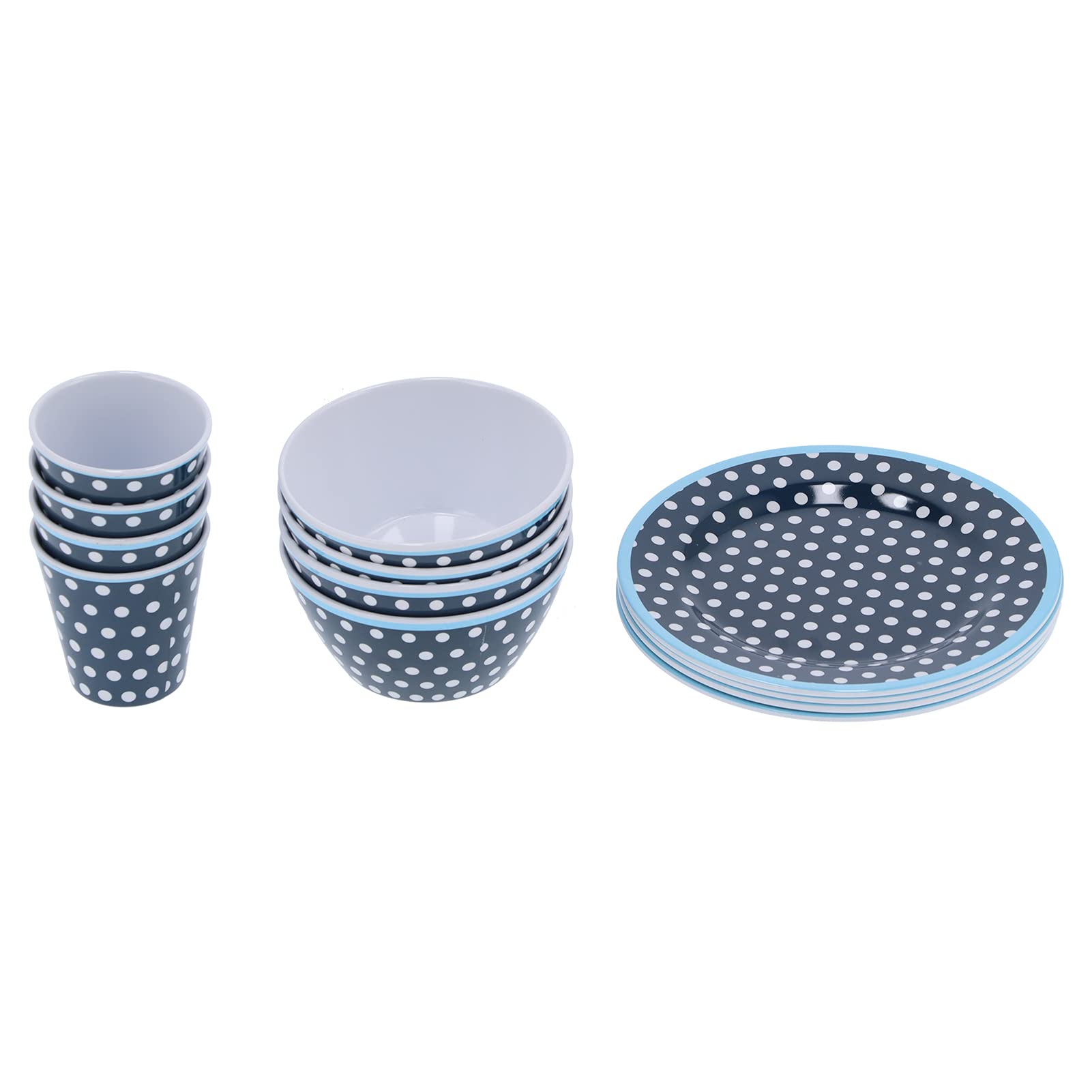 Juego de vajilla de punto azul oscuro elegante y duradero para uso en el restaurante en casa