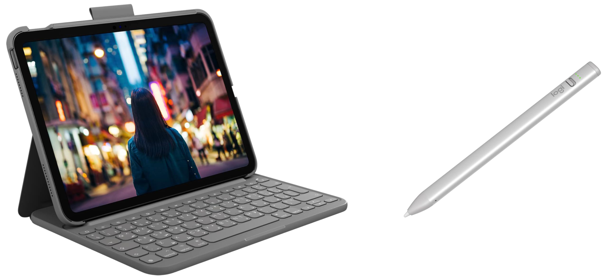 Logitech Slim Folio Keyboard Case for iPad (10th Generation) with