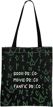 MNIGIU Bookish Tote Bag Books Fans Gift Books Lovers Gift For Readers Books Merch BOOK-MOVIE Black Tote